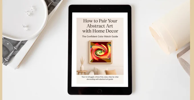 Struggling to find art that actually blends with your home decor?

This Confident Color Match Guide will teach you everything you need to achieve your goals.
How To Pair Your Abstract Art With Home Decor

The Confident Color Match Guide is your simple, no struggle and stress-free solution to decorating with abstract art designed especially with visuals and worksheets.
