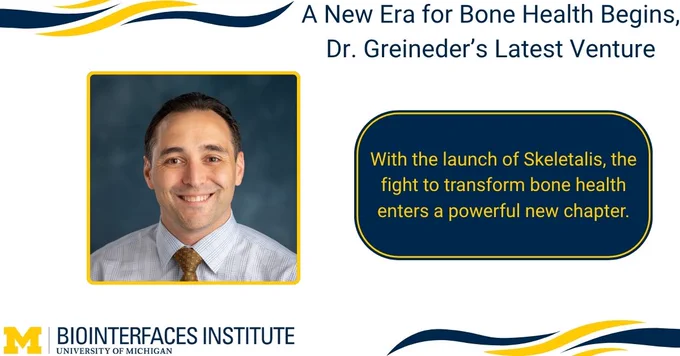 ALT Text:

Photo - Dr. Colin Greineder

Words - A New Era for Bone Health Begins, Dr. Greineder’s Latest Venture, With the launch of Skeletalis, the fight to transform bone health enters a powerful new chapter.
