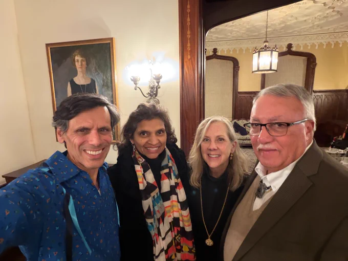 Selfie of Dr. Rao with his wife, Monica, and two other people, a woman and a gentleman.