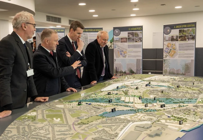 Matthew Pennycook MP and Steve Reed MP visiting Ebbsfleet Garden City.