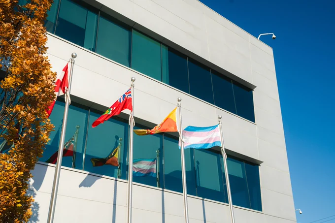 Picture of flag raised in honour of TDOR