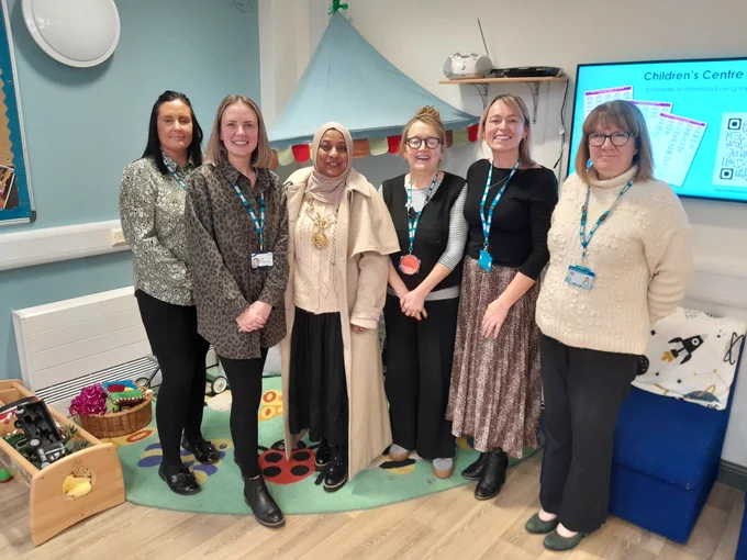 The Lord Mayor visiting the Kingsway Children's Centre to mark Baby Week 2025.