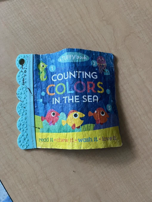 Counting Colors in the Sea book with chewable spine.