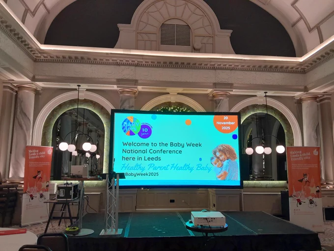 The stage at the National Baby Week conference