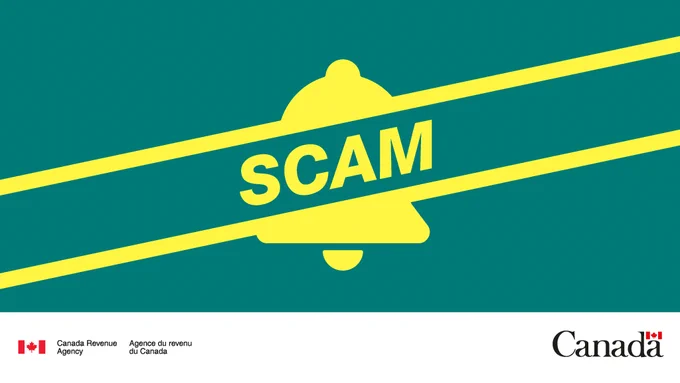 The word “scam” written on a green background with a notification bell.