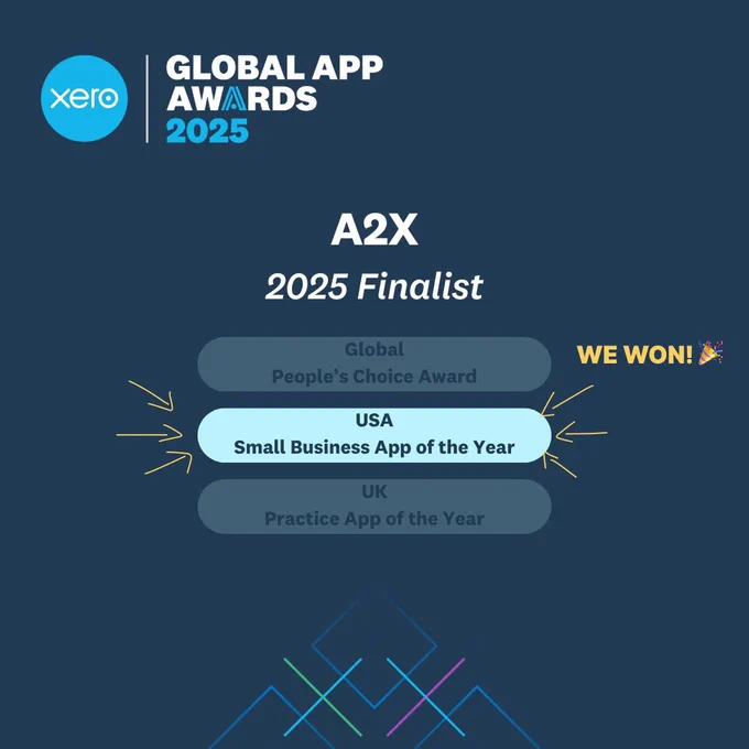 A2X wins Xero Small Business App of the Year USA
