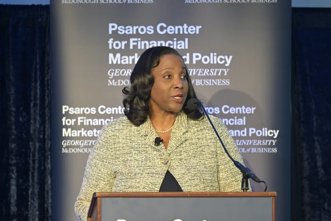 On November 20, 2025, Governor Cook delivered a speech on financial stability.