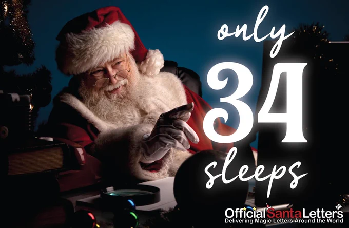Official Santa Letters Countdown to Christmas 