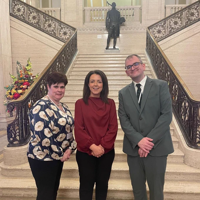 Minister Kimmins with delegates at the NI Assembly Disabled People’s Parliament
