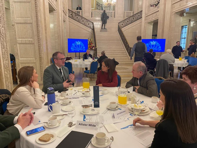 Minister Kimmins with delegates at the NI Assembly Disabled People’s Parliament