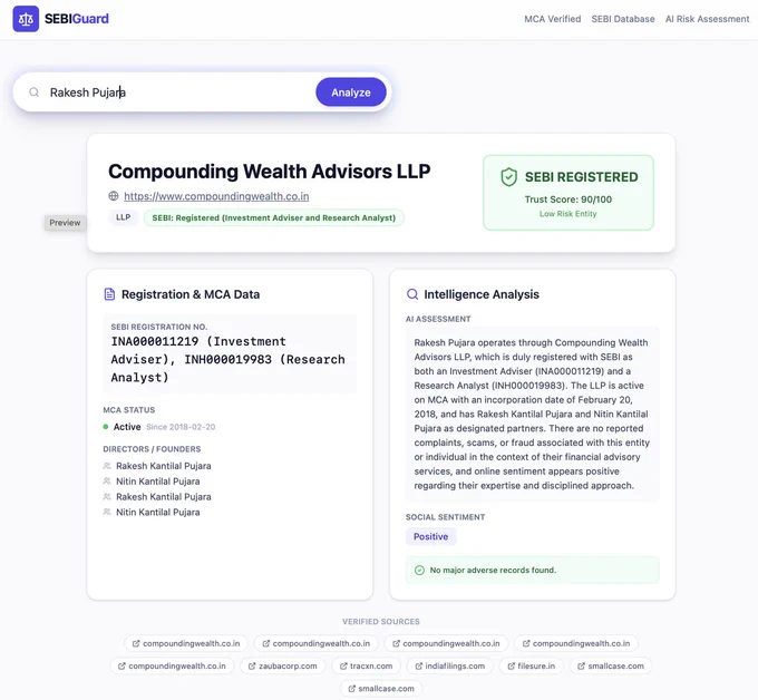 SEBI Guard - SEBI Compliance Guard App Example