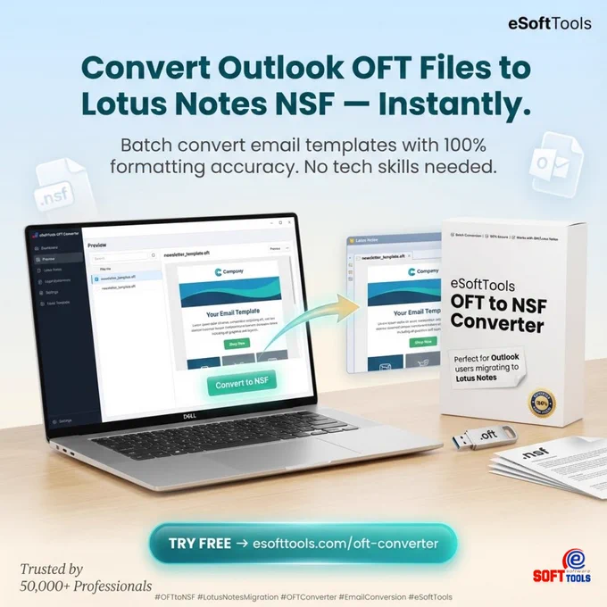 convert OFT to NSF for IBM Lotus Notes - eSoftTools OFT Converter Software