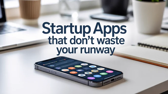App development for startups with Red Sun IT Services, showing a startup mobile app MVP interface on smartphone screens