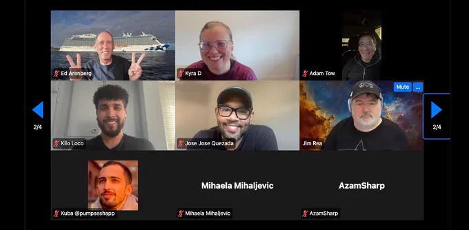 Participants on a Zoom call for iOSDevHappyHour