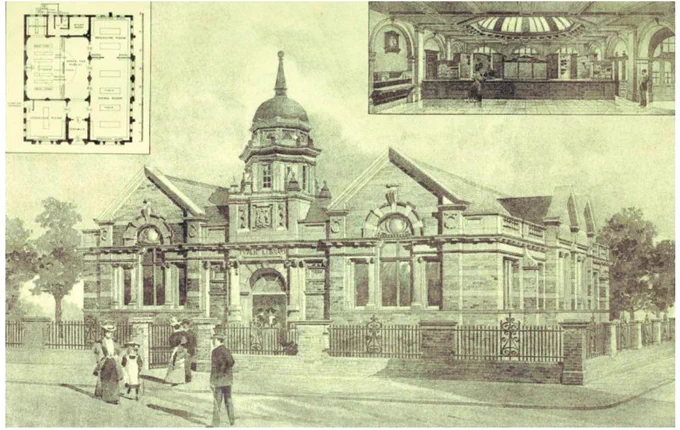 The site for the Archibald Corbett Library was formerly tennis courts, and was donated by Archibald Corbett. The £4,500 construction cost was donated by philanthropist Andrew Carnegie.

“… presumably would have made good use of the new Library which opened in Torridon Road in 1907. The local council had wanted to build one for several years, and Corbett was willing to donate land, but they were short of funds so it wasn’t until Andrew Carnegie – world famous philanthropist and serial builder of around 3,000 libraries – stepped in with a donation of £4,500 that it finally came into existence. Sadly for the estate’s tennis fans it was the recreation ground that Corbett offered up for the new building: maybe he figured the new Mountsfield Park over the other side of Brownhill Road was close enough to provide for healthy exercise.”

Extract from the history of the Corbett Estate on the Corbett Society website - see: https://thecorbettsociety.org.uk/the-estates/catford-hither-green/