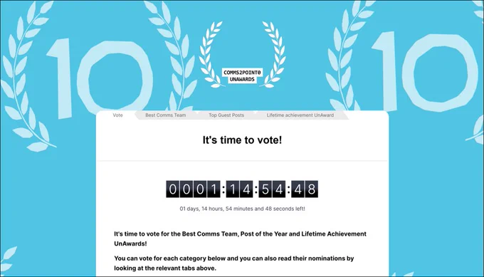 public vote in the unawards promo image