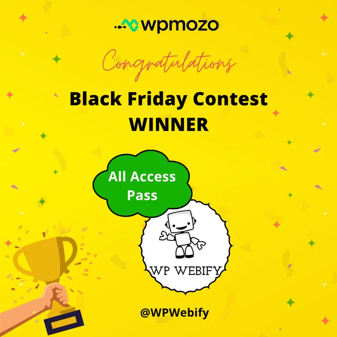 WPMozo Black Friday 2025 All Access Pass Winner