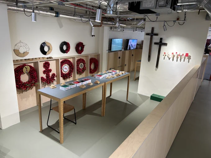 A wider angle of the collection on show at the Poppy Factory in Richmond.