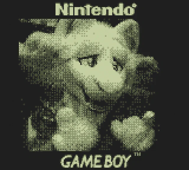A photo of a fursuiter taken on a Gameboy camera