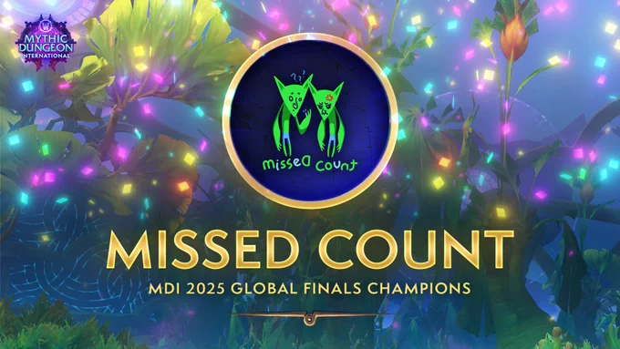 An image proclaiming Missed Count as the MDI 2025 Global Finals Champions