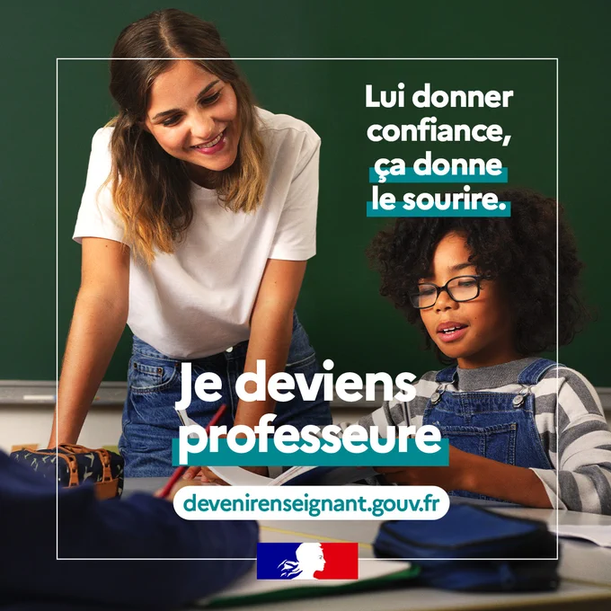 Lui donner confiance, ça donne le sourire. Je deviens professeure sur devenirenseignant.gouv.fr