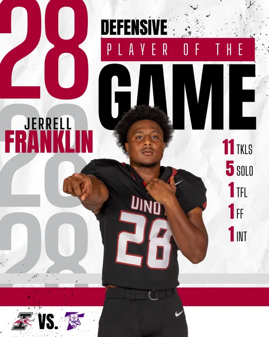 Defensive Player of the Game: Jerrell Franklin - Linebacker