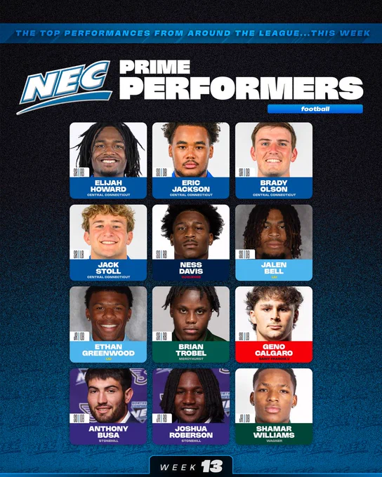 NEC Prime Performers from Week #13