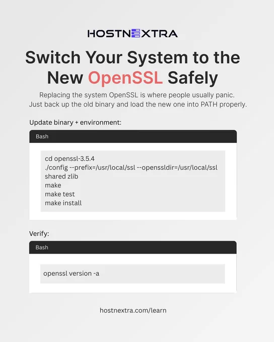 Switch Your System to the New OpenSSL Safely HostnExtra