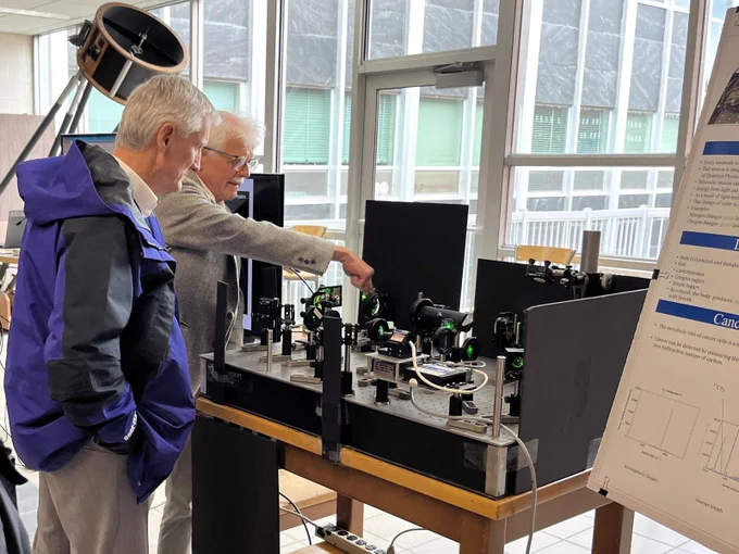 Professor Jacek Borysow and University President Richard Koubek.