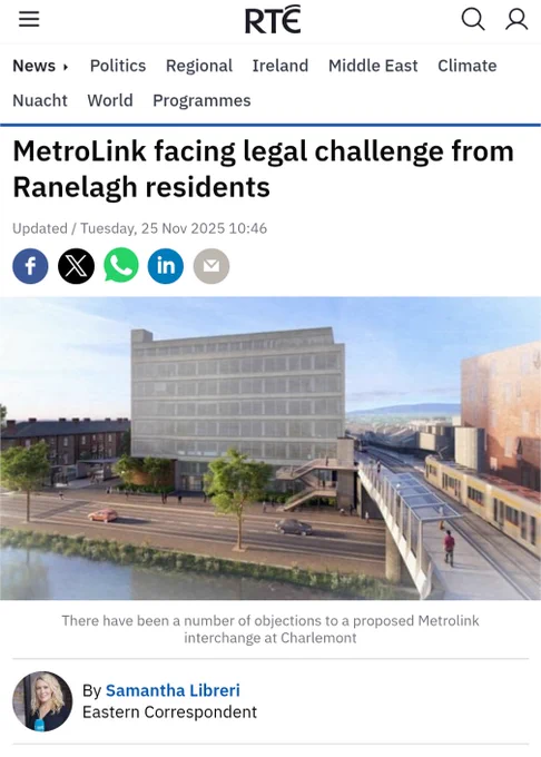 MetroLink facing legal challenge from Ranelagh residents