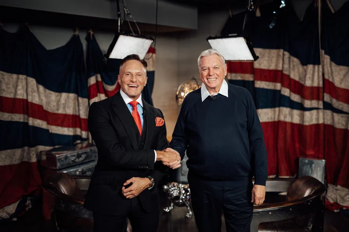 Brian Rose and David Icke in studio.