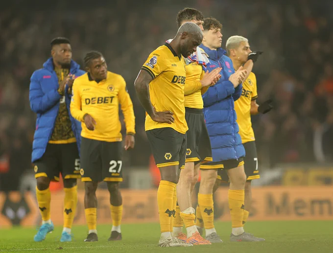 Dejected Wolves players