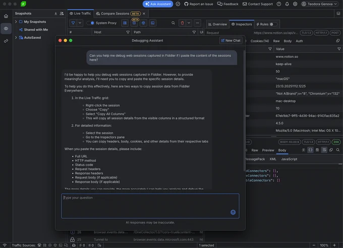 Q4 2025 Release screengrab: Debugging Assistant