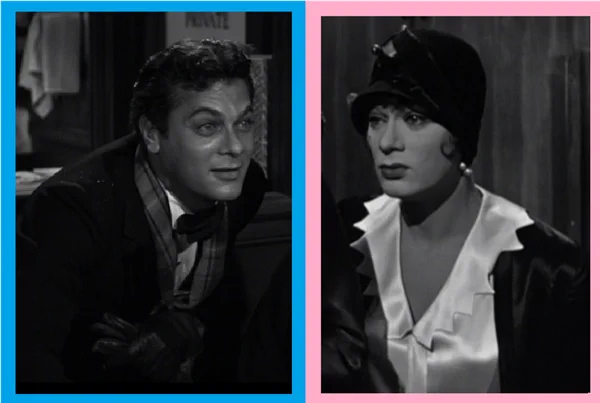 Tony Curtis as Joe and Josephine in "Some Like It Hot"