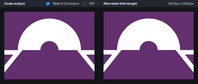 Day 55 — left: my output, right: target UI. One polished solution.