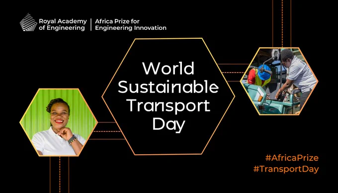 World Sustainable Transport Day 
On the left, image of Carol Ofafa, 2025 Africa Prize finalist. 
On the right, image of her innovation, E-Safiri

#AfricaPrize
#TransportDay