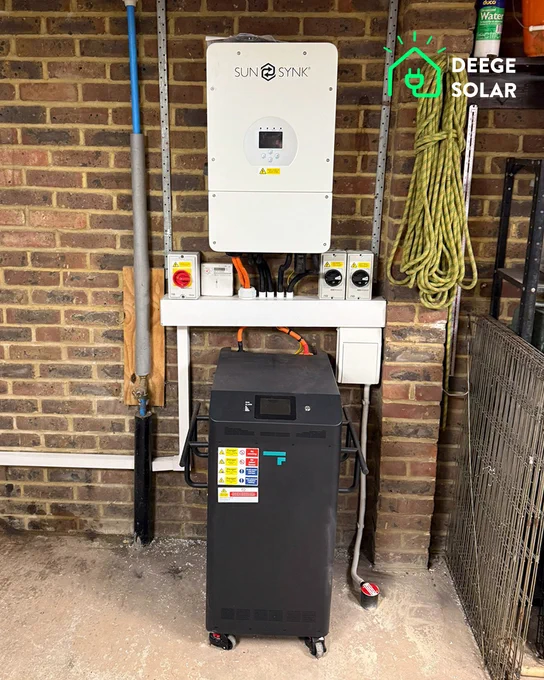 sunsynk inverter with 32kWh fogstar battery uk