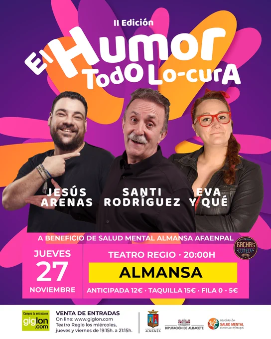 El Humor todo lo-cura. 28 de noviembre en Almansa