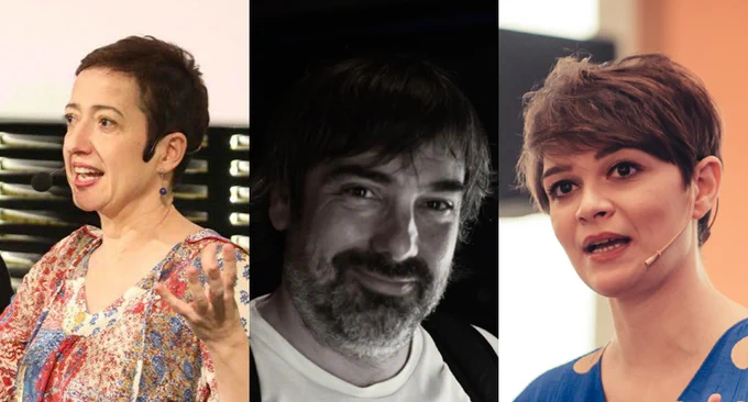 De esquerda a dereita, María Guerra, Ángel Suanzes e Andrea Villa