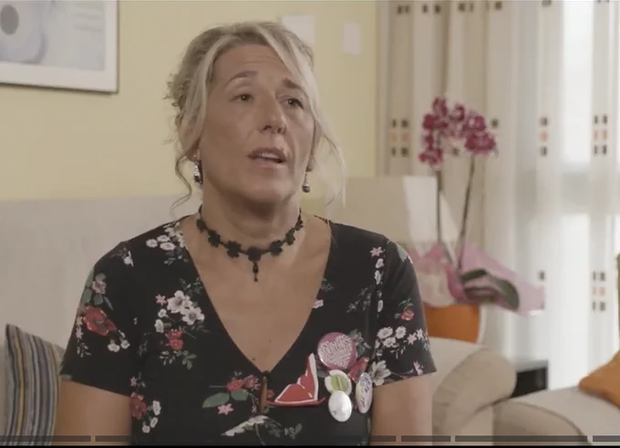 Teresa Navarro, en una imagen del video que puedes ver en el enlace que tienes en este mensaje.