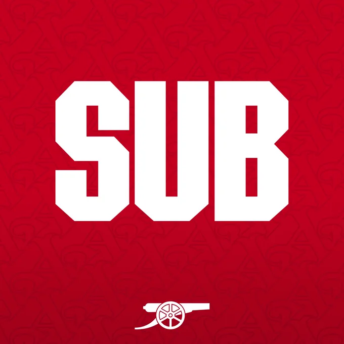 Substitutions for Arsenal.