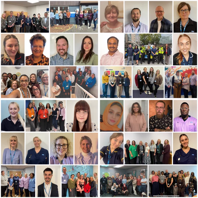 A collage of 27 photos featuring #PennineCarePeople Awards finalists