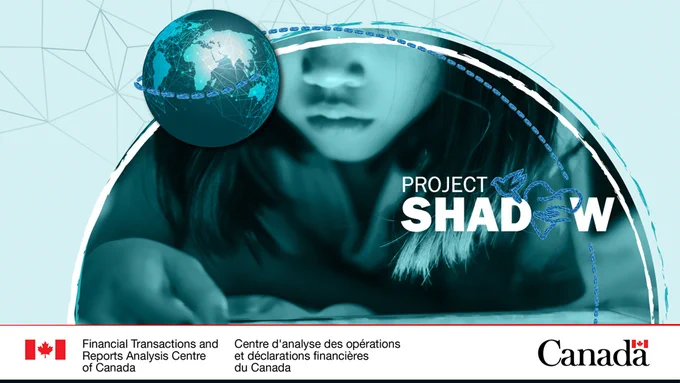 Image of the cover for Project Shadow. Young girl looking at a screen. 