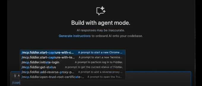 Q4 2025 Release screengrab: Fiddler MCP Integration