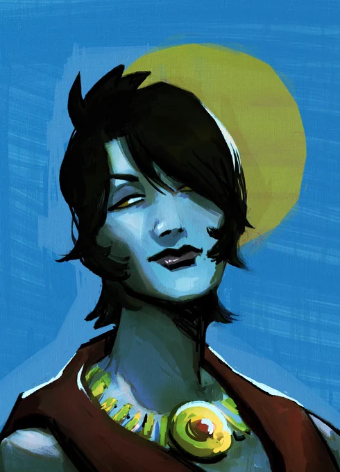 Digital stylized portrait of Morrigan, from Dragon Age: Origins 