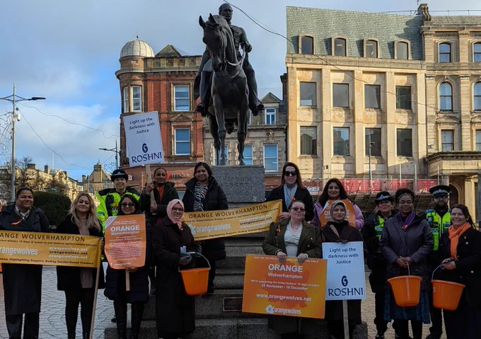 Some of the people who joined the Orange Walk led by ROSHNI around the city centre on Wednesday.