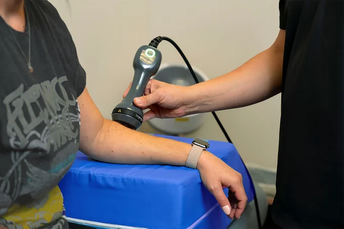 Patient treated with Class 4 Cold Laser at Swank Chiropractic Sports Medicine in Cary NC
