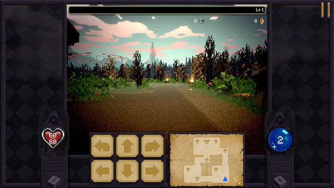 A screenshot of opening gameplay from Vampire Crawlers.