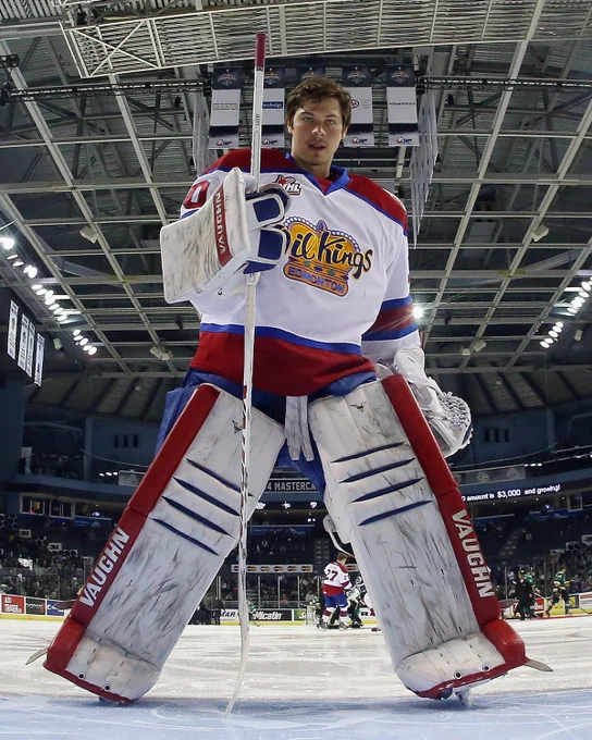 Tristan Jarry is pictured as a member of the Edmonton Oil Kings