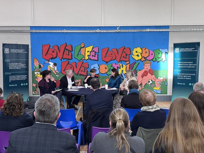 Panel speaking at Structural Poverty event in limerick
